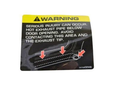 Dodge 4708021AB Warning Label