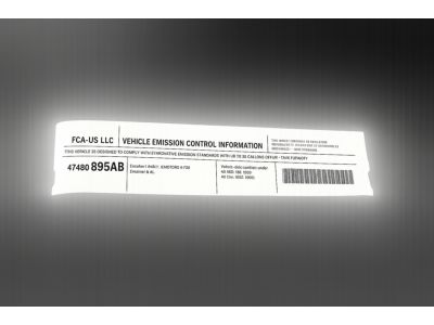 47480895AB Mopar Label Veci Label Product Photo 3 of 3