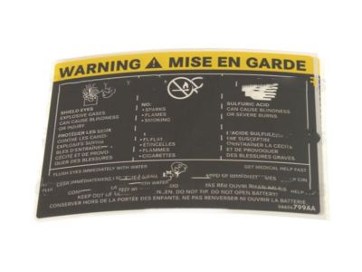 Jeep 4606799AA Battery Label