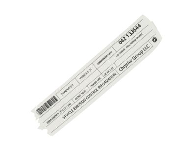 Mopar 4722035AA Label Vehicle Emission Control Information