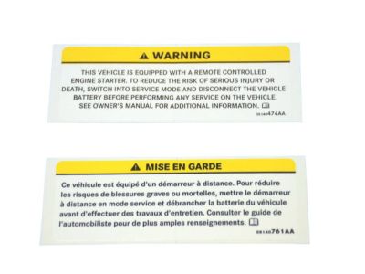 Dodge 5140474AA Certification Label