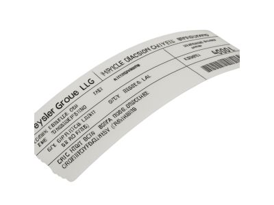 Mopar 47480139AA Label Vehicle Emission Control Information