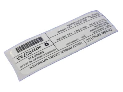 Dodge 4722027AA Emission Label