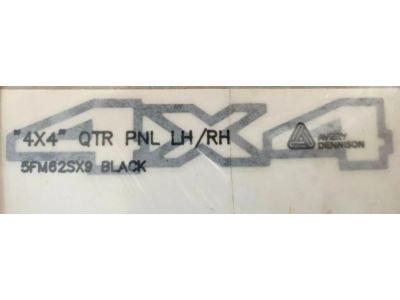 Mopar 5FM62SX9 Decal, Quarter Panel, "4X4" 5FM62SX9 Mopar Decal, Quarter Panel, "4X4" Product Photo 1 of 1