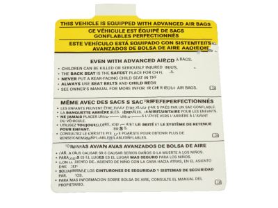 Dodge 4680610AA Air Bag Label
