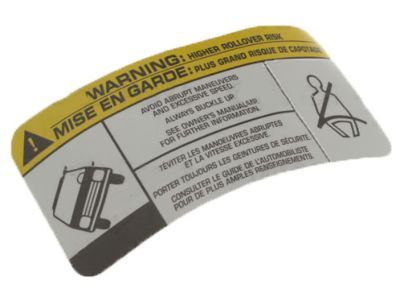 Jeep 55352825AA Warning Label
