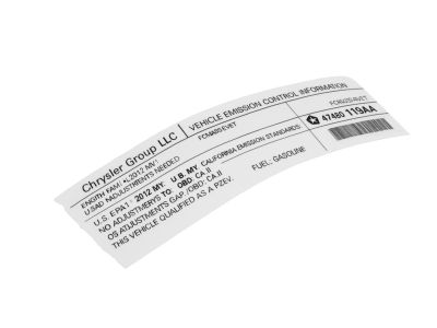 Mopar 47480119AA Label Vehicle Emission Control Information