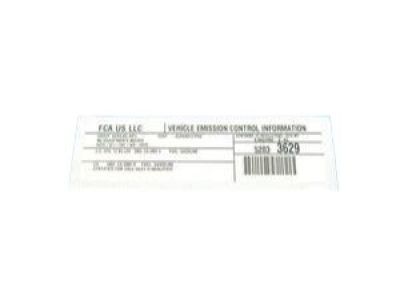Ram 68282232AA Emission Label