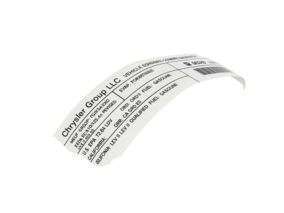 47480141AA Mopar Label Vehicle Emission Control Information Product Photo 2 of 3