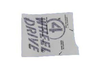 Jeep 5SE83RXFAA DECAL Tailgate 4 Wheel Drive