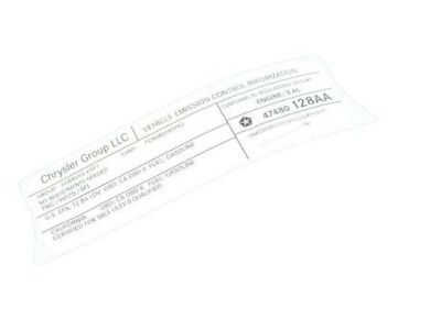 Dodge 4578428AA Emission Label