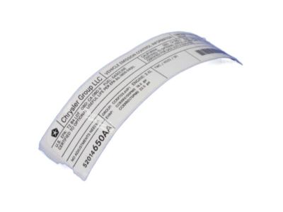 Jeep 52014650AA Emission Label