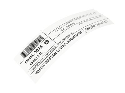Mopar 47480307AA Label Vehicle Emission Control Information
