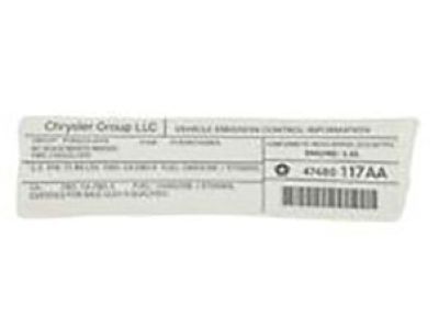 Dodge 52014667AA Emission Label