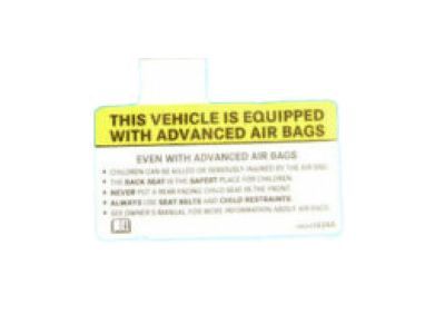 Jeep 68265143AA Air Bag Label