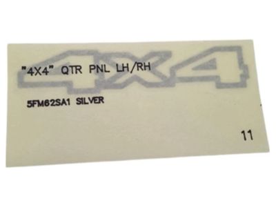 5FM62SA1 Mopar Decal, Quarter Panel, "4X4" Product Photo 2 of 2