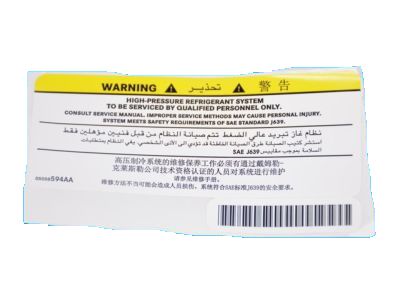 Dodge 52128784AA Info Label