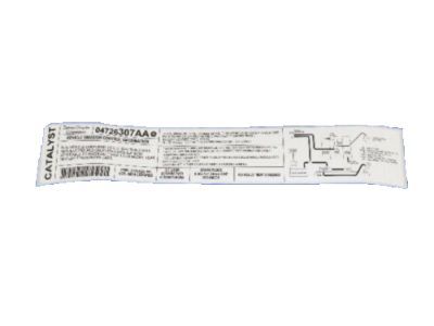 Dodge 4726307AA Emission Label