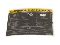 Mopar 4606799AA Warning Label