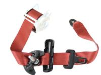 Mopar 5UZ211R5AC Lap & Shoulder Belt, Black/Red, Rear Driver Side