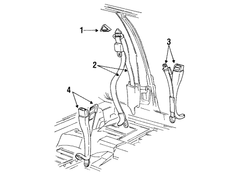 1992 Chrysler Imperial Front Seat Belts Diagram