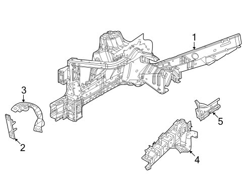 2024 Jeep Grand Cherokee L Structural Components & Rails Diagram