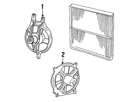 1989 Dodge Caravan Cooling System, Radiator, Water Pump, Cooling Fan Diagram