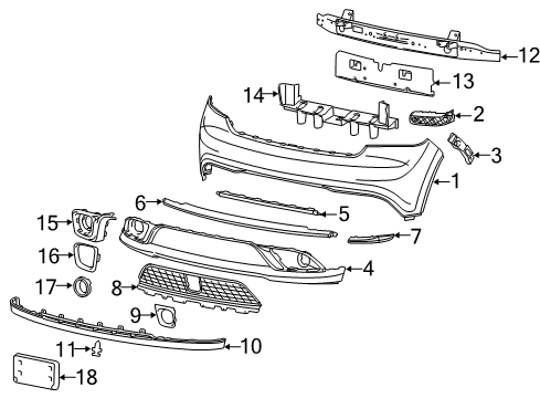 2017 Dodge Durango Front Bumper Diagram