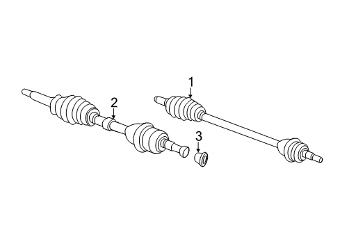 2010 Chrysler Sebring Drive Axles - Front Diagram