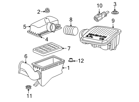 2011 Ram Dakota Air Intake Diagram