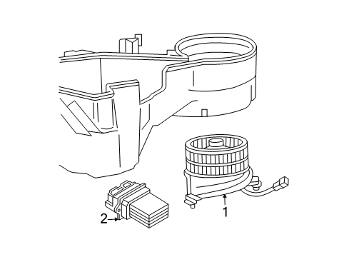2005 Chrysler Pacifica Blower Motor & Fan Diagram