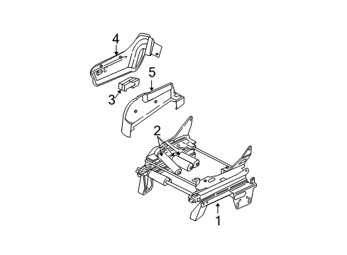 2002 Dodge Grand Caravan Tracks & Components Diagram