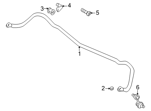 2003 Chrysler Sebring Rear Suspension Components, Upper Control Arm, Stabilizer Bar Diagram