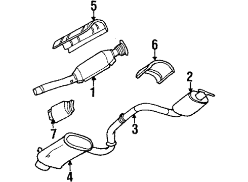 1999 Dodge Stratus Exhaust Components Diagram
