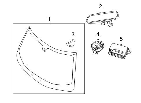 2017 Chrysler 300 Windshield Glass Diagram