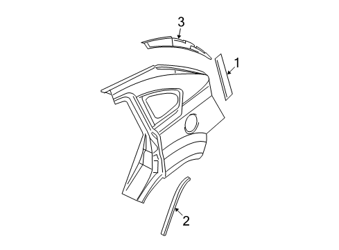 2009 Dodge Caliber Exterior Trim - Quarter Panel Diagram