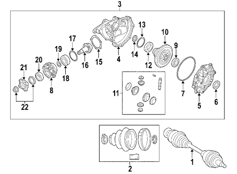 2010 Dodge Charger Front Axle Shafts & Joints, Differential, Drive Axles, Propeller Shaft Diagram