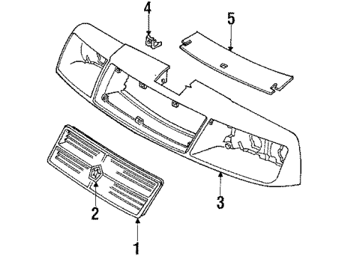1987 Chrysler LeBaron Front Panel Diagram