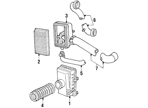1987 Chrysler LeBaron Air Intake Diagram