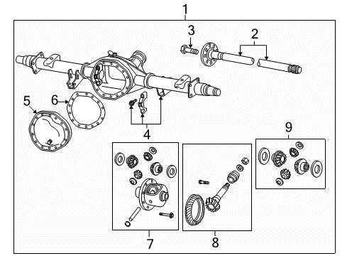 2008 Dodge Ram 1500 Axle Housing - Rear Diagram