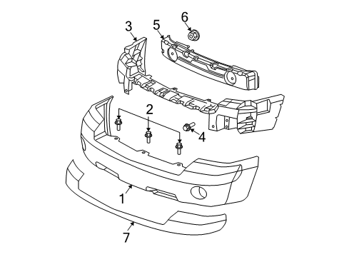 2007 Dodge Dakota Front Bumper Diagram