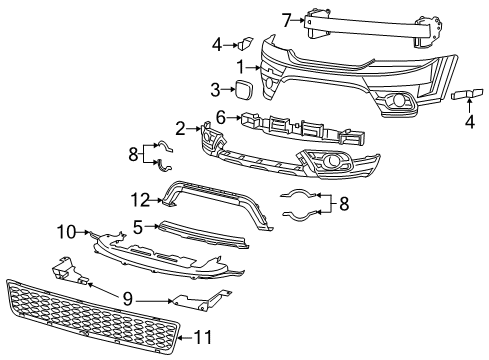 2014 Dodge Journey Front Bumper Diagram