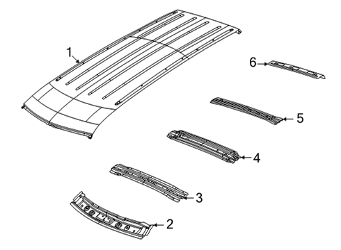 2025 Jeep Wagoneer Roof & Components Diagram