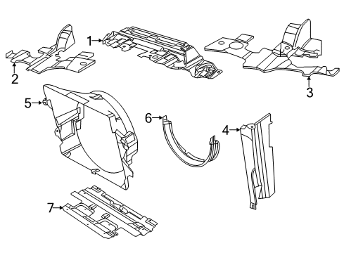 2017 Ram 3500 Splash Shields Diagram