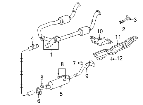 2004 Dodge Ram 1500 Exhaust Components Diagram