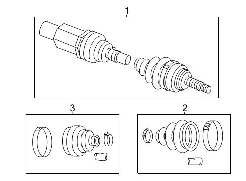 2000 Dodge Intrepid Drive Axles - Front Diagram