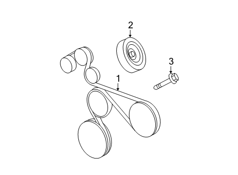 2009 Jeep Grand Cherokee Belts & Pulleys Diagram