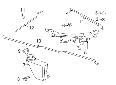 2006 Dodge Viper Wiper & Washer Components Diagram