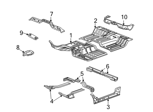 2004 Dodge Ram 1500 Cab - Floor Diagram