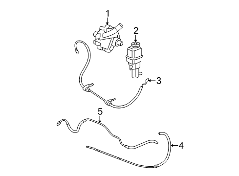 2010 Chrysler Sebring P/S Pump & Hoses, Steering Gear & Linkage Diagram